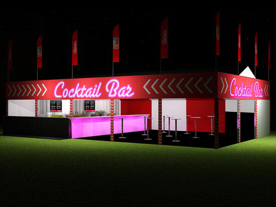 Reading Festival Cocktail Bar Night External Render